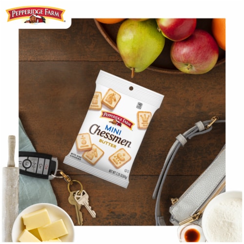 Pepperidge Farm Chessmen Minis Butter Cookies, Snack Pack, 2.25 Oz Perspective: left