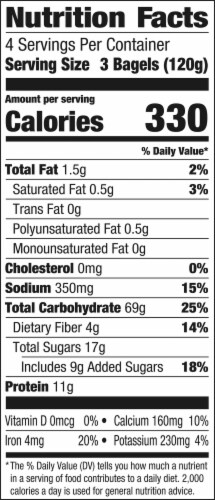 Pepperidge Farm® Mini Cinnamon Raisin Bagels Perspective: left