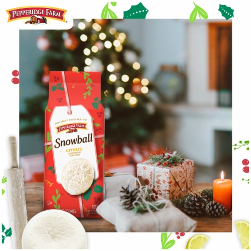 Pepperidge Farm Snowball Citrus Cookies Perspective: left
