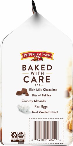 Pepperidge Farm® Lexington® Milk Chocolate Toffee Almond Cookies Perspective: left