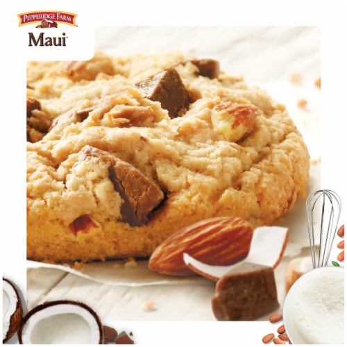 Pepperidge Farm® Maui® Crispy Milk Chocolate Coconut Almond Cookies Perspective: left