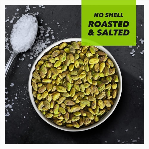 Wonderful Pistachios, No Shells Roasted & Salted Pistachios, 6 Ounce Bag Perspective: left