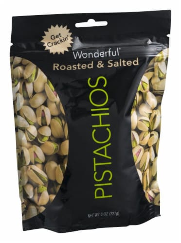 Wonderful Roasted and Salted Pistachios Perspective: left