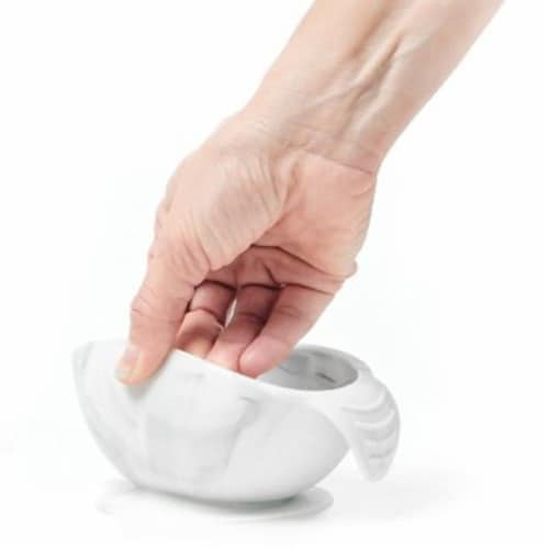 Bumkins Silicone Marble First Feeding Set - Gray Perspective: left