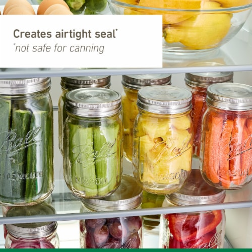 Ball® Wide Mouth Stainless Steel Lids Perspective: left