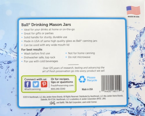 Ball® Drinking Mason Jars Perspective: left