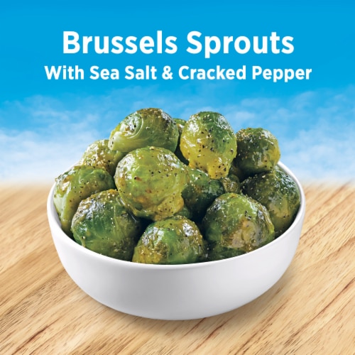 Birds Eye Steamfresh Sea Salt & Cracked Pepper Brussels Sprouts Frozen Vegetable Perspective: left