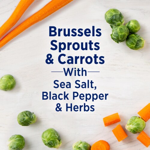 Birds Eye Oven Roasters Frozen Brussels Sprouts & Carrots Perspective: left