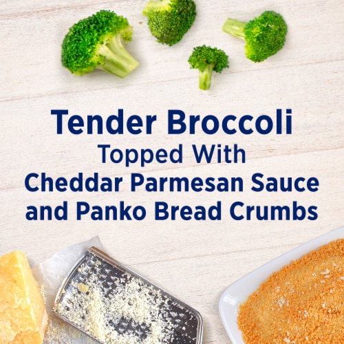 Birds Eye Cheddar Broccoli Bake Frozen Vegetable Perspective: left
