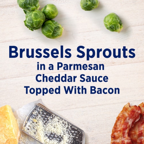 Birds Eye Brussels Sprouts And Bacon Bake Frozen Vegetable Perspective: left