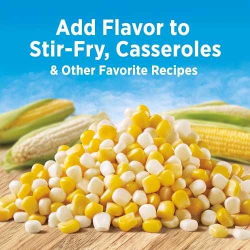 Birds Eye Steamfresh Gold And White Corn Frozen Vegetable Perspective: left