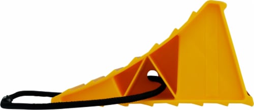 Camco Wheel Chock With Rope - Yellow Perspective: left