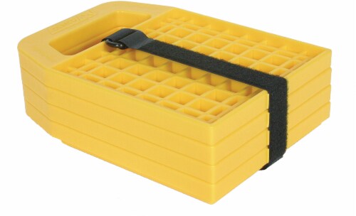 Camco Stabilizer Jack Pads - 4 pk - Yellow Perspective: left