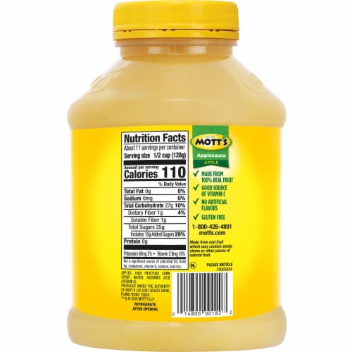Mott's Applesauce Jar Perspective: left
