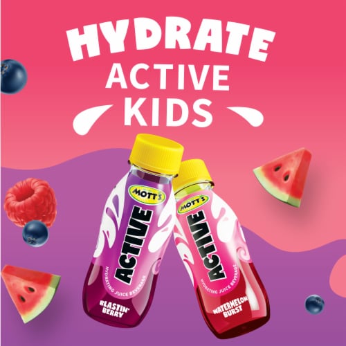 Mott's Active Blastin' Berry Juice Bottles Perspective: left
