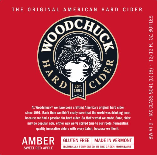 Woodchuck Amber Hard Cider Perspective: left