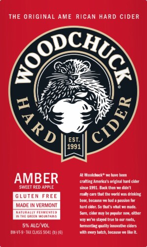 Woodchuck Amber Hard Cider Perspective: left