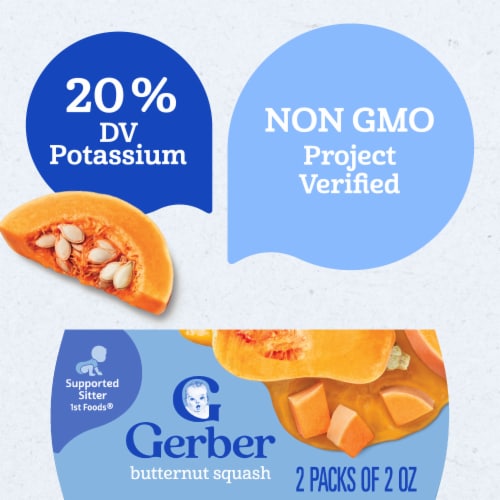 Gerber 1st Foods Natural for Baby Baby Food Butternut Squash Tubs Perspective: left