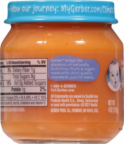 Gerber 1st Foods Natural Sweet Potato Baby Food Perspective: left