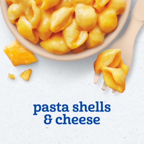 Gerber Mealtime for Toddler Pasta Shells and Cheese Toddler Food Tray Perspective: left