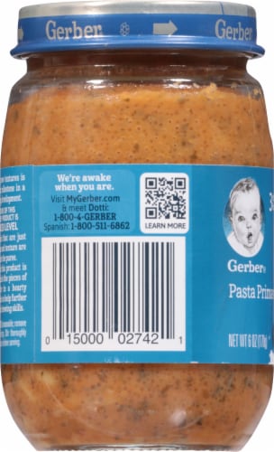 Gerber® 3rd Foods® Pasta Primavera Baby Food Perspective: left