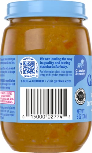 Gerber® Mealtime for Baby Harvest Turkey Dinner Baby Food Perspective: left