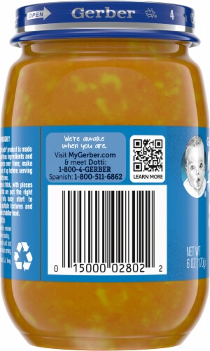 Gerber® 3rd Foods Mealtime for Baby Mac & Cheese with Vegetables Baby Food Perspective: left