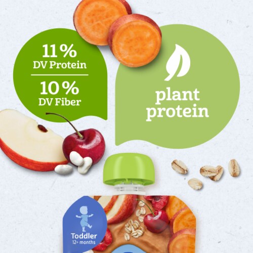 Gerber Organic for Toddler Plant-tastic Toddler Food Sweet Potato Cherry Smoothie Pouch Perspective: left