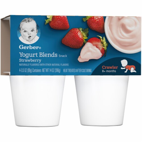 Gerber Crawler Strawberry Yogurt Blends Snack Perspective: left