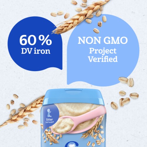 Gerber 2nd Foods Baby Cereal Grain & Grow Multigrain Clean Label Project Perspective: left