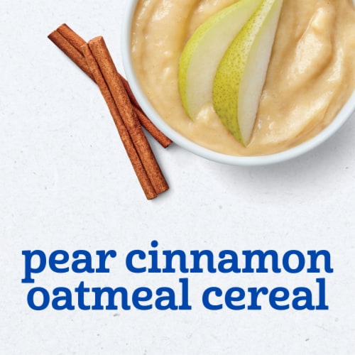 Gerber® 2nd Foods Pear Cinnamon with Oatmeal Cereal Stage 2 Baby Food Perspective: left