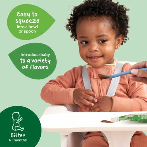 Gerber 2nd Foods Organic Apple Blueberry Spinach Perspective: left
