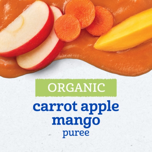 Gerber 2nd Foods Baby Food Organic for Baby Wonder Foods Baby Food Carrot Apple Mango Perspective: left