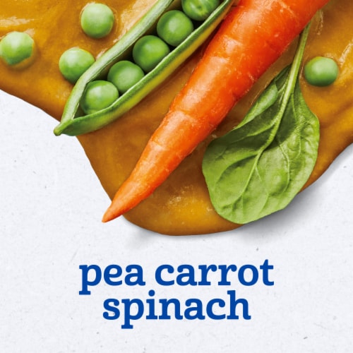 Gerber 2nd Foods Natural for Baby Veggie Power Baby Food Pea Carrot Spinach Perspective: left