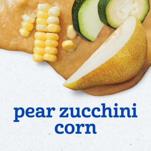 Gerber 2nd Foods Natural for Baby Baby Food Pear Zucchini Corn 4 oz Tubs (2 Pack) Perspective: left