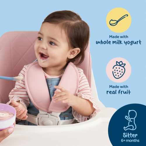 Gerber Yogurt Blends Stage 3 Baby Snacks Strawberry Perspective: left