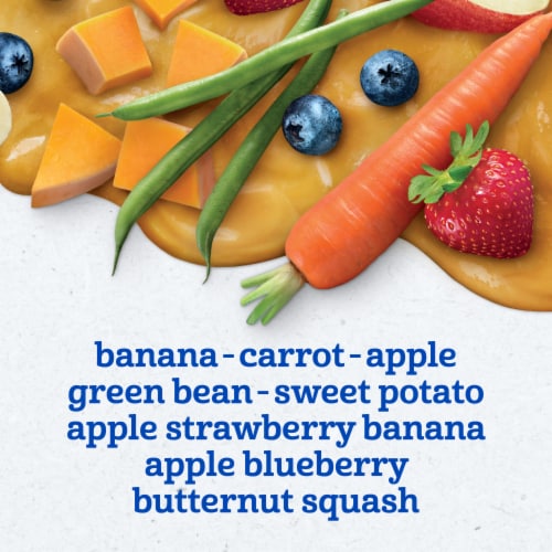 Gerber 2nd Foods Natural for Baby Fruit & Veggie Favorites Variety Pack Tubs Perspective: left