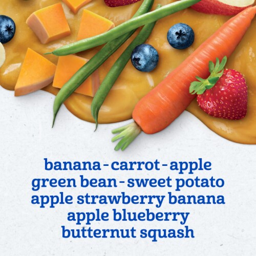 Gerber 2nd Foods Natural for Baby Fruit & Veggie Favorites Variety Pack Tubs Perspective: left