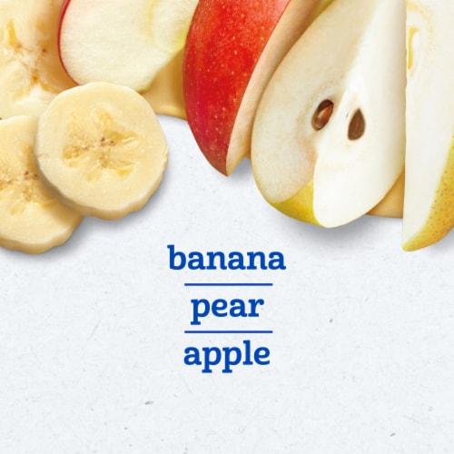Gerber My 1st Fruits Starter Kit Baby Food Puree Banana, Pear and Apple Perspective: left