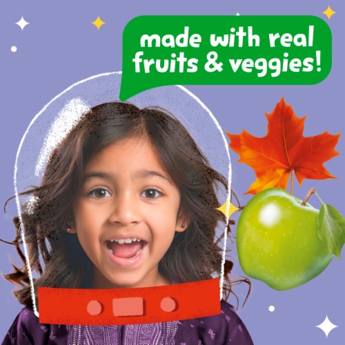 Get'ems from Gerber Maple Space Crackers Kids Snack Made with Real Veggies & Fruits Iron & Vitamin E Perspective: left