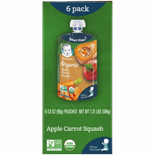 Gerber® Organic Apple Carrot Squash Sitter Multipack Perspective: left