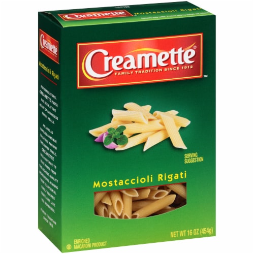 Creamette Mostaccioli Rigati Pasta Perspective: left