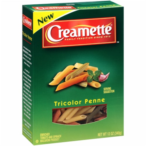 Creamette Tricolor Penne Pasta Perspective: left