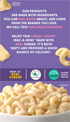 Simply™ Mac-a-Roni™ White Cheddar Macaroni and Cheese Pasta Box Perspective: left