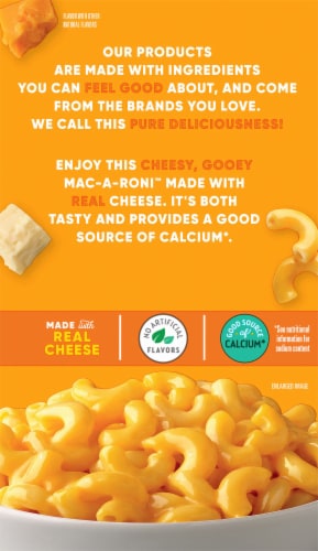 Simply™ Mac-A-Roni™ Three Cheddar Macaroni and Cheese Pasta Box Perspective: left