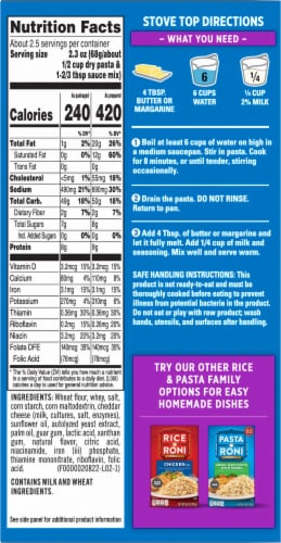 Mac-A-Roni™ Creamy White Cheddar Macaroni and Cheese Pasta Box Perspective: left