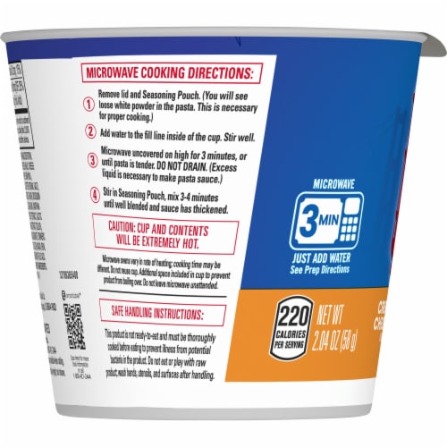 Mac-A-Roni™ Macaroni and Cheese Creamy Cheddar Cup Perspective: left