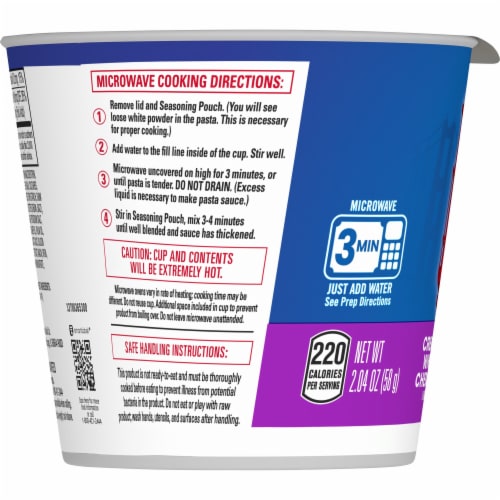 Mac-A-Roni™ Macaroni and Cheese Creamy White Cheddar Cup Perspective: left