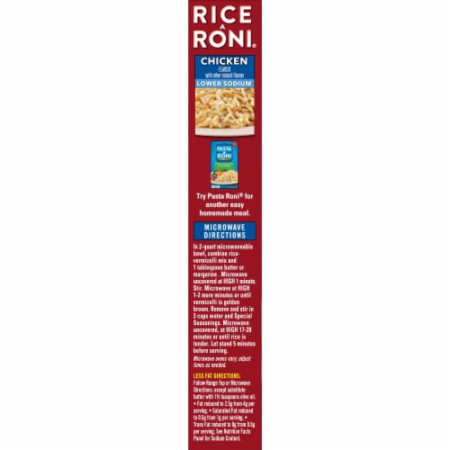Rice-A-Roni® Lower Sodium Chicken Flavor Rice Perspective: left