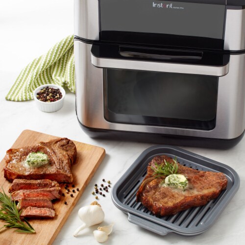 Instant Pot Air Fryer Grill Pan Perspective: left
